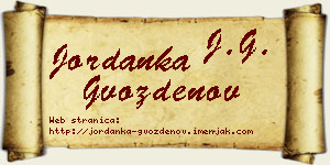 Jordanka Gvozdenov vizit kartica